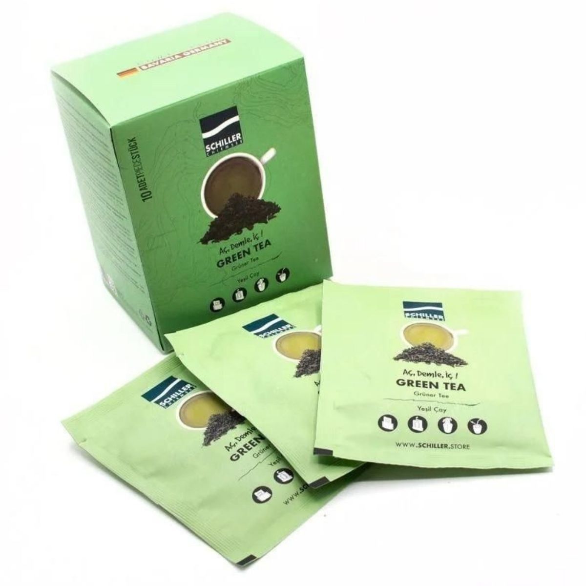 Schiller Green Tea (Yeşil Çay) Aç Demle İç 10 lu Paket