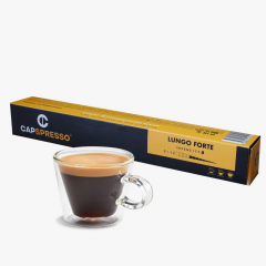 Capspresso Lungo Forte Nespresso Uyumlu Kapsül Kahve 10’lu Paket – Yoğun Aromalı Premium Uzun İçim Kahve
