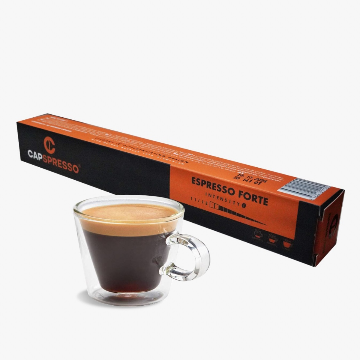 Capspresso Espresso Forte Nespresso Uyumlu Kapsül Kahve 10’lu Paket – Yoğun ve Koyu Kavrum Espresso