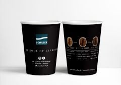Schiller Logolu 8 Oz Karton Take Away Bardak (Double Wall)