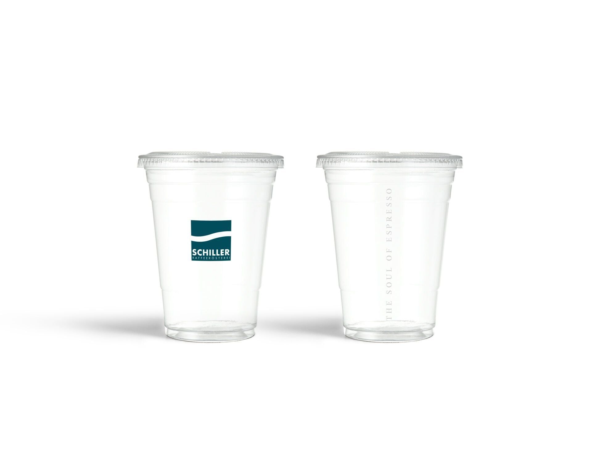 Schiller Logolu 16 Oz Şeffaf Take Away Bardak-Kapaklı